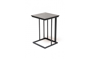 «Тулон» интерьерный стол из HPL квадратный 40х40, H60, цвет «серый гранит»